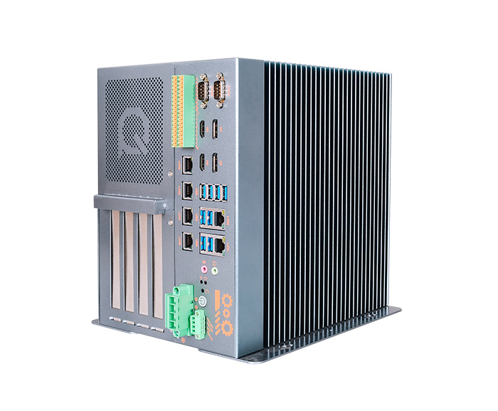 12/13代台式機  多網帶POE 多串口可以選  帶四擴展位香蕉视频黄版主機 （Q-BOX-A1 四擴展）